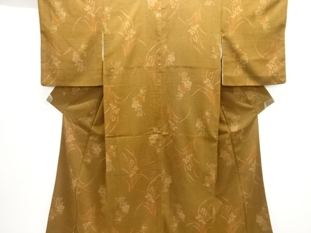 JAPANESE KIMONO / ANTIQUE OMESHI / TAISHO ROMAN STYLE / WOVEN FLOWER